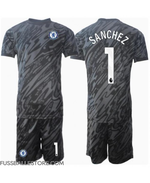 Günstige Chelsea Robert Sanchez #1 Torwart Auswärts Trikotsatzt Kinder 2024-25 Kurzarm (+ Kurze Hosen)